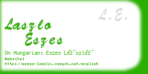 laszlo eszes business card